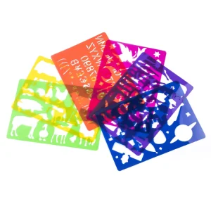 Plastic Kids Drawing Stencil Template Animal Space Cloth Traffic and Alphabet Design for Children Learning Teaching Draw