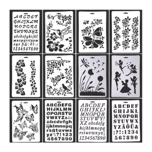 Plastic Material Custom Shape Art Painting Template Journal Stencil Set Painting Stencil Set