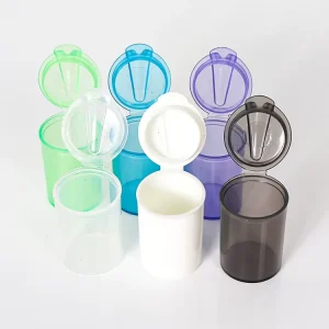 Plastic Medical Pill Bottles Pop Top Small Flip Top Cosmetic Jar Cream Container Factory Price Child Resistant Solid Color