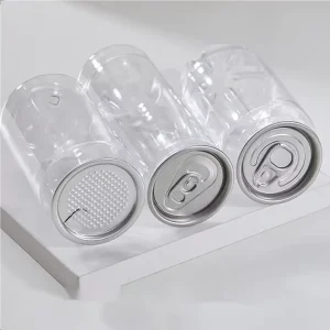 Plastic PET Can Soda Beverage Juice Coffee Bottle 250ml 330ml 500ml Milk Tea Cans With Aluminium Lid