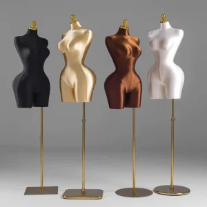 Plus Size Wrap Skirt Mannequin with Ant Waist Armless Dress Form Display Stand for European & American Garment Sample Display