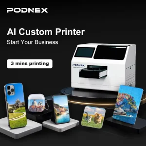 PodNEX A3 UV Flatbed Printer Phone Case Printing Machine A3 UV Phone Case Printer Mobile Cover Printing Machine