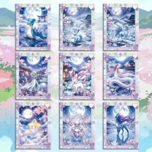 Pokemond Anime Peel off Mystery Card Box Sets Table Game Giclee Art Print Poster Game Room Desktop Decor Collectible