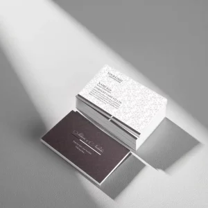 Pop Art Influenced Business Cards Color Blocked Design Using Trendy Cardboard Kraft Coated Offset Paper for Stylish Brands