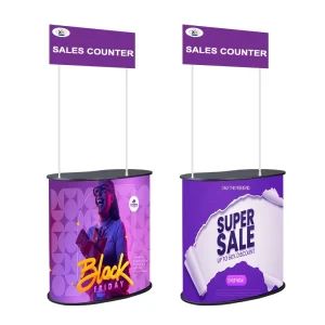 Pop up Promotion Counter Banner Stand Portable Foldable Advertising Tasting Table for Trade Show