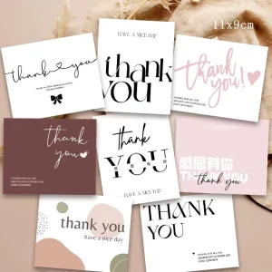 Popular Design Custom Logo Printing Thank You Cards Birthday Cards Wedding Cards