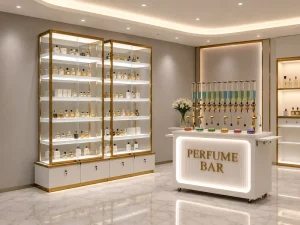 Portable Car Perfume Display Cabinet & Luxury Fragrance Stand One Stop Perfume Store Fit Out Solution & Display Design
