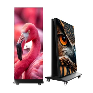 Portable LED Poster Screen for Retail Store Advertising Standing Digital Display Mobile Video Wall for Exhibition Lobby