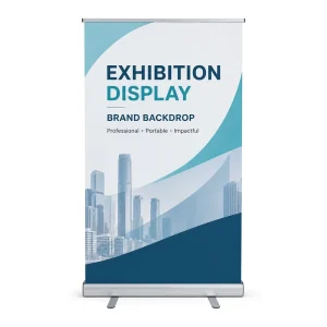 Portable Lightweight Aluminum Retractable Roll Banner Stand, Custom Printed, for Exhibition and Trade Shows