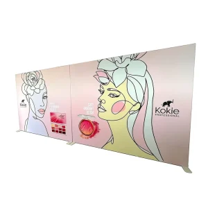 Portable Lightweight Trade Show Display Stand LED Advertising Board Dye Sublimation Printed Customized Sizes for Trade Show