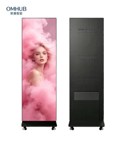 Portable Mobile LED Advertising Screen Waterproof Scratch Resistant LED Display Machine for Mall Cosmetic Clothing Exhibition