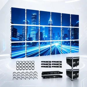 Portable P3.91 P4.81 Indoor Outdoor Rental LED Display Panel 500×500 Exhibition Stage Background Screen