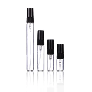 Portable Refillable Glass Perfume Spray Bottles 2ml 3ml 5ml 10ml Custom Logo Printing Empty Atomizer Vials for Travel