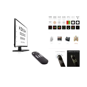 Portable Vision Chart with 2.4G RF Luminous Remote Control and Smart Adaptation to Any Monitors (5G Storage Space)