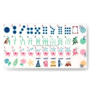 Pre sale Boca Grande Chicago Gasparilla Day 1 Layer Deep Engraved UV Printed Acrylic 160 American USA Mahjong Tile Set