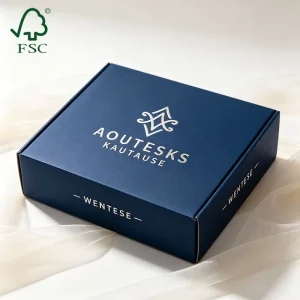 Premium Corrugated Postal Shipping Box Packaging Case Custom Printed Paper Mailer Box for Lingerie Apparel Clothing Foldable Box
