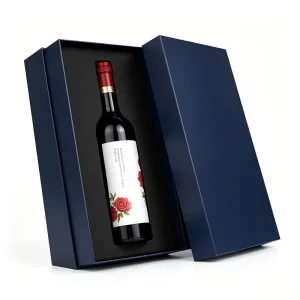 Premium Custom Logo Luxury Foldable Magnetic Rigid Double Bottle Recyclable Hot Stamping Matte Art Paper Red Wine Gift Box