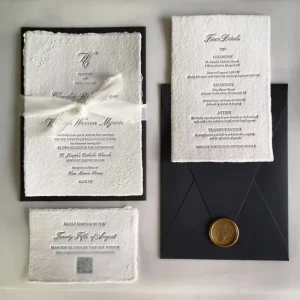 Premium Paper Wedding Invitation Suite Custom Made Luxury Invites Kit for Wedding Party