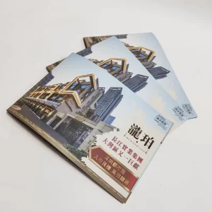 Premium Property Brochure Glossy Finish Real Estate Booklet with Custom Logo Floor Plans and Project Introduction Pages