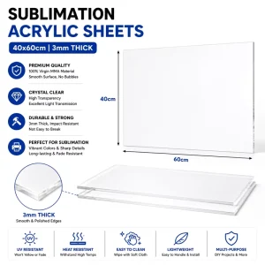 Printable Sublimation Acrylic Blanks 40x60cm White Acrylic Panels For Heat Press Transfer And Custom Decoration