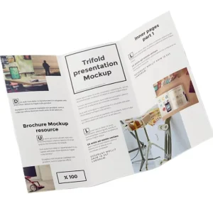 Printed Custom Company Advertising Full Color Folding Paper Foldable Air Flyer Brochure Impression Catalogue