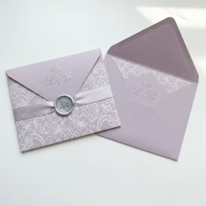Printed Floral Design Wedding Invitation Card with Cover Elegant Paper Envelopes Special Design for Wedding & Special Events