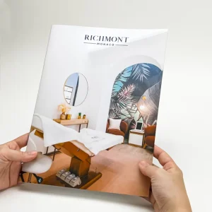 Printing Customized Full Color Paper Advertising Brochure Flyer Leaflet Printing Catalogue Booklet Design