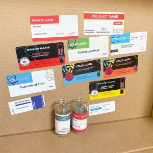 Printing Manufacture Free Design Templates Vial Bottle Sticker Package 2ml 3ml 10ml Vial Bottle Label Stickers