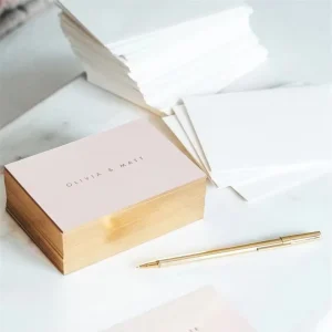 Printing Pink Thank You Paper Card Custom Business Wedding Invitation Paper Card
