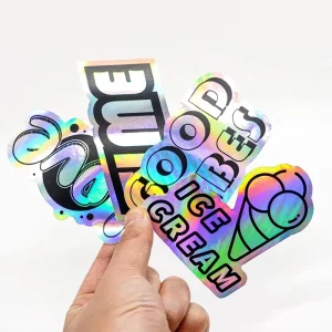 Printing Waterproof Die Cut Sticker Custom Logo Hologram Holographic Sticker