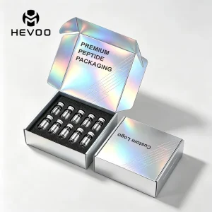Private Brand Customization 3ml 5ml 7ml Peptide case Packaging Mail Box Packaging Holographic Finishing Peptide Travel case Box