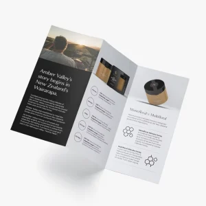 Private Design Customized Tri fold Cardboard Flyer Restaurant Menu Printing Advertising Embossing Service A4 Size Brochure