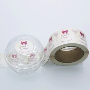 Private Design Durable Beverage Label Adhesive Vinyl Waterproof Sticker Roll Custom Printing Logo Labels