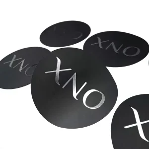 Private Design Labels Maker Self Adhesive Copper Waterproof Sticker Roll Custom Digital Printing Die Cutting Logo Label Stickers