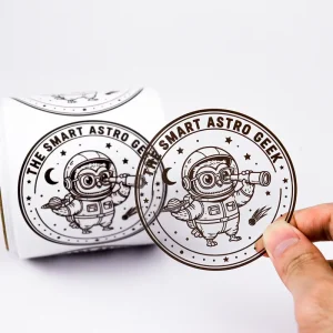 Private Design Product Waterproof Label Transparent Round Self Adhesive Vinyl Stickers Printing Custom Logo Sticker Label