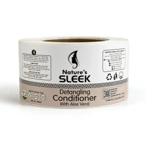 Private Label Eco Friendly UV Printed Detangling Nourishing Anti frizz Aloe Vera Hair Conditioner Synthetic Paper Grocery