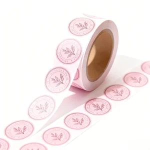 Product Sticker Printing Custom Adhesive Brand Logo Round Label Rolls
