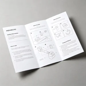 Products Instruction Booklet Colorful Printing Custom logo Design Double Sided Printing Leaflet Brochure for Business