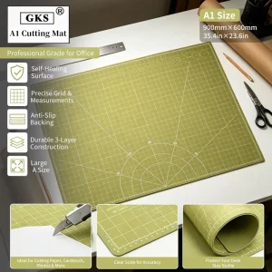 Professional A1 Self-Healing Cutting Mat Precise Grid Measurement Anti-Slip Base Cutting Pad for Student Drawing Art Work