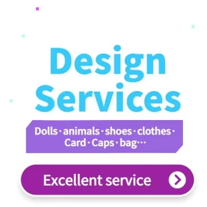 Professional Custom Embroidery Printing Logo Design Fashion Cartoon Plush Luggage Graphic Design Service