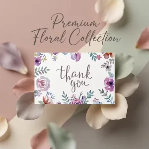 Professional Customise Logo Custom Small Business Luxury Printing Paper Cardboard Thankyou Cards Thank You Cards