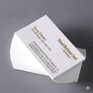 Professional Customized Business Card Printing Service Letterpress Printed Hot Stamped Bronzing Relief Free Design Creative