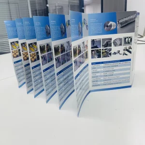 Professional Factory Custom A4 Size Leaflet Offset Printing Foil Flyers Design Booklet Brochure Perfect Binding with Fancy Paper