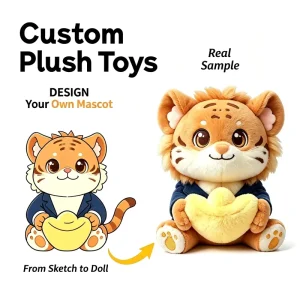 Professional Factory Direct Custom Tiger Plush Toy Full-Process Prototyping Development Supported Mascot Toy Stuffed Animal Toys