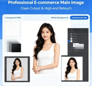 Professional Vector Graphic Main Image Design for Cross-border Store Clean Cutout & High Retouch