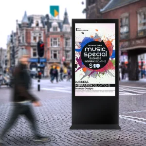 Project Custom Design Outdoor Lcd 55 Inch Custom Digital Signage Ip65 Totem Kiosk Waterproof Touch Screen Display Advertise