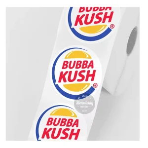 Promotional Custom Logo Printing High Adhesive Circle Die Cut Waterproof Vinyl Paper Label Sticker Rolls for Packaging