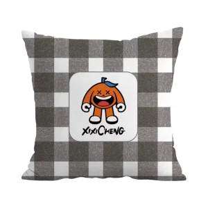 Promotional Gift Free Design Service Branded Logo Polyester Modern Thermal Transfer Printing Bulk Customized Logo Pillow for