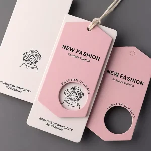 Promotional Price Custom Private Brand Name Printing Logo Double Layered Paper Hang Tags For Different Clothing