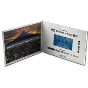 Promotional Product Book Cover IPS HD Video Card Wedding Invitation Card Handmade Durable Offset Printed Paper Material